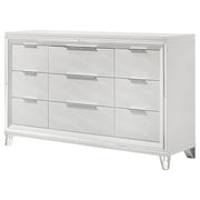 Coaster Furniture Marmore White 9 Drawer Dresser