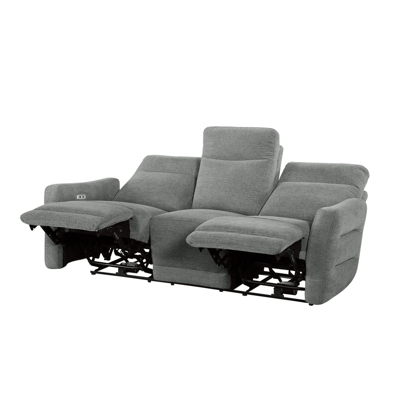 Home Elegance Edition Gray 2pc Power Living Room Set
