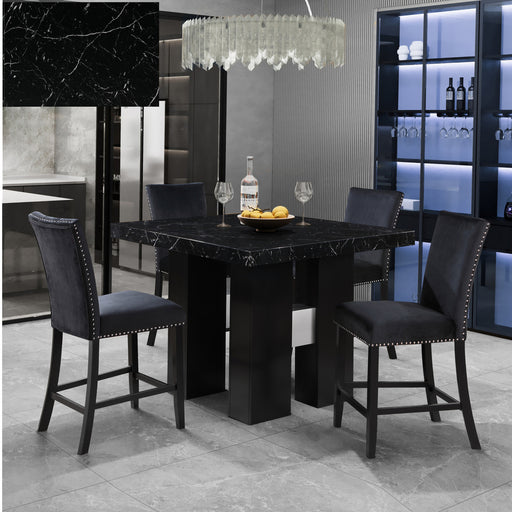 Global Furniture D04 Black 5pc Bar Height Set