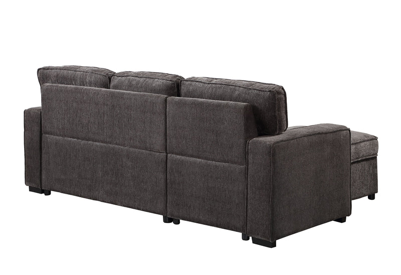Global Furniture U0203 Dark Grey Reversible Pull Out Sofa Bed