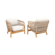 New Classic Furniture Solstice Beige 2pc Outdoor Rope Club Chair