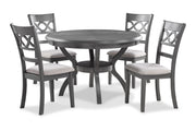 New Classic Furniture Cori Gray 5pc Round Dining Set