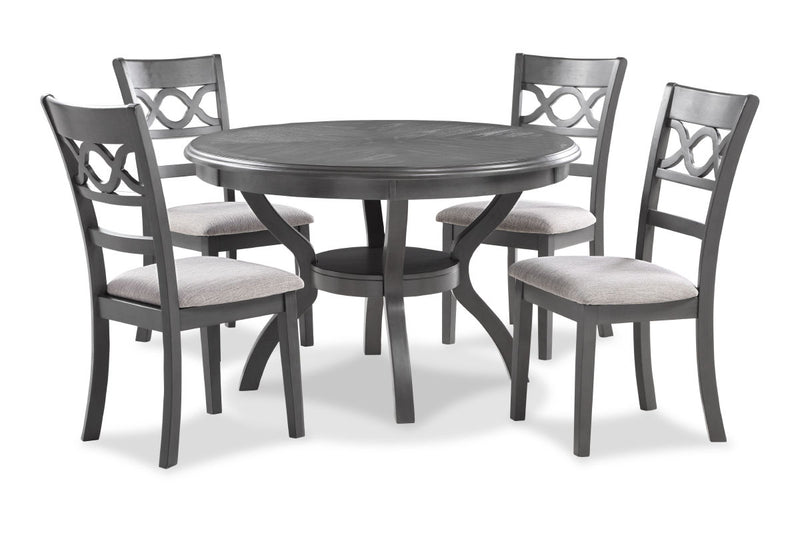 New Classic Furniture Cori Gray 5pc Round Dining Set