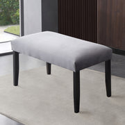 Steve Silver Napoli Gray Velvet Dining Bench