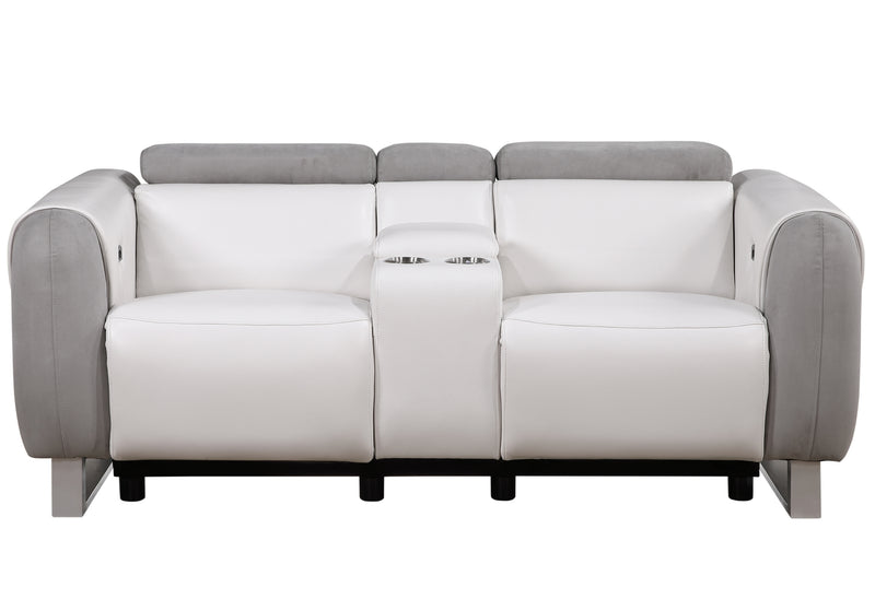 Global Furniture U8520 Grey White 2pc Living Room Set
