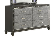 New Classic Furniture Radiance Silver Dresser and Mirror