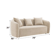 Acme Furniture Keith Beige Sofa with 3 Pillows