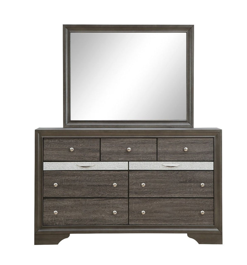 Glory Furniture Madrid White Dresser and Mirror