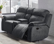 New Classic Furniture Tango Gray Console Loveseat with Speaker