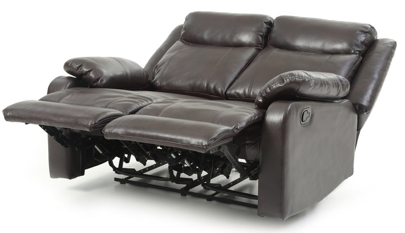 Glory Furniture Ward Pearl Faux Leather Double Reclining Love Seat
