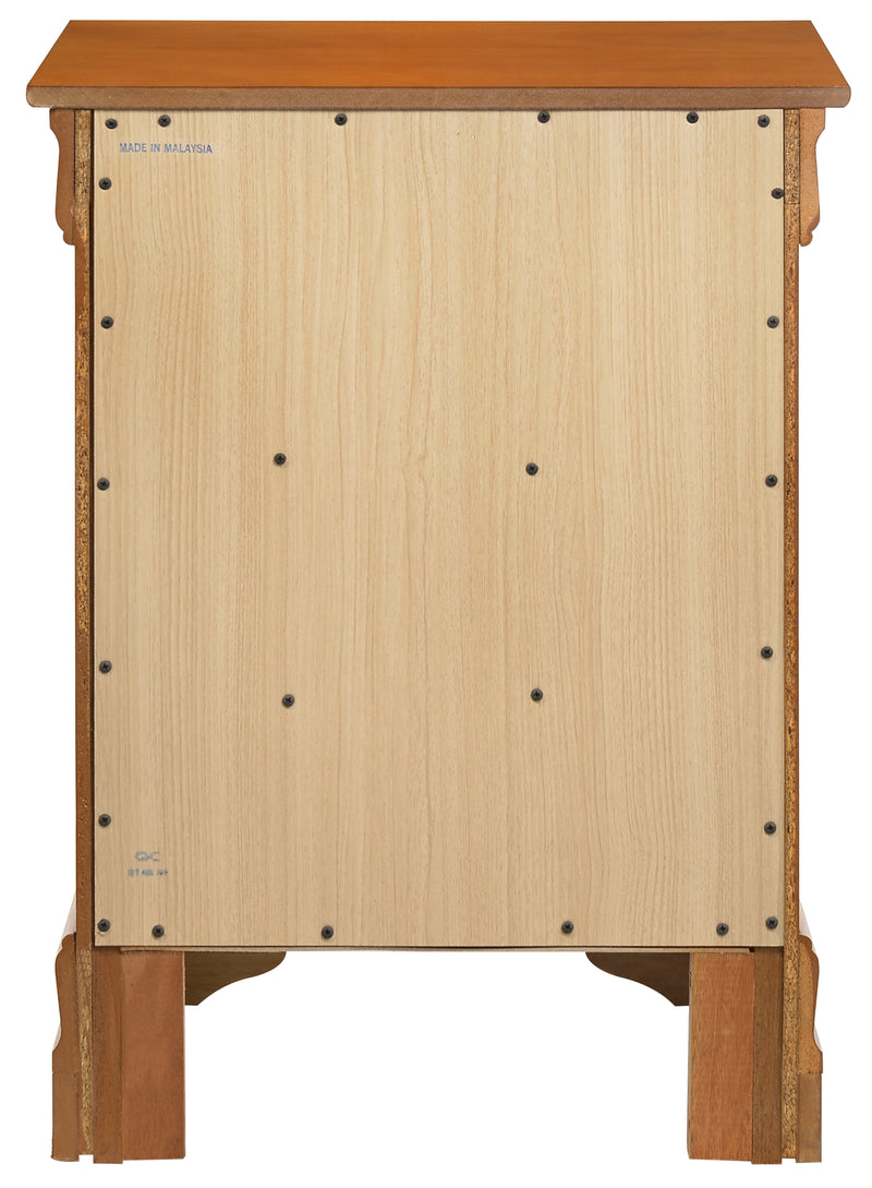 Glory Furniture Louis Phillipe Silver Champagne 3 Drawers Nightstand