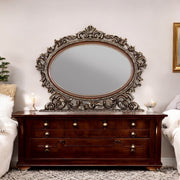 Acme Furniture Devany Cherry Oval Mirror