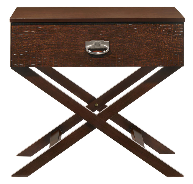 Glory Furniture Xavier Cappuccino 1 Drawer Nightstand