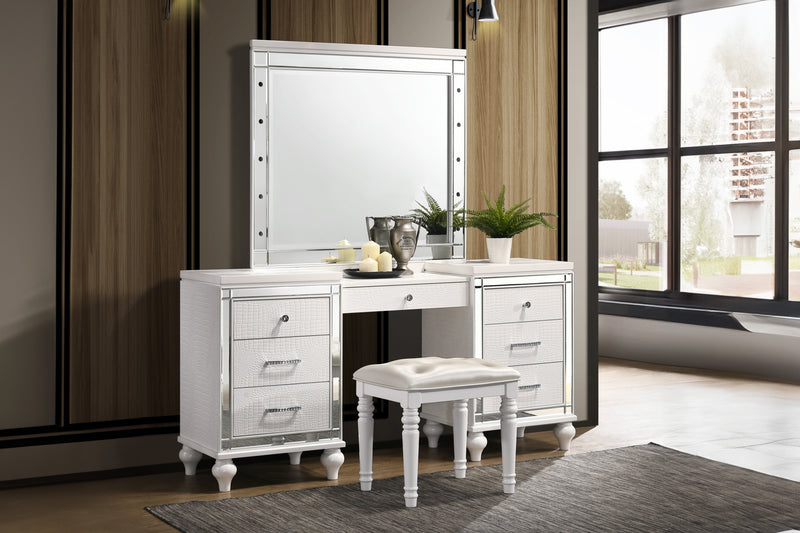 New Classic Furniture Valentino Black Vanity Table Stool