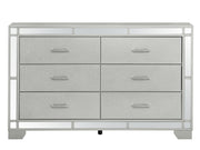Glory Furniture Madison Silver Champagne Dresser and Mirror