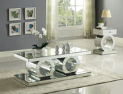 Meridian Furniture Jocelyn Mirrored Coffee Table