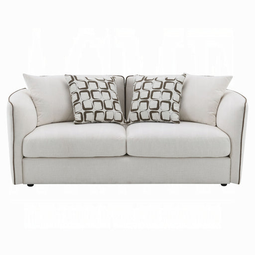 Acme Furniture Yolanda Beige Loveseat with 4 Pillows