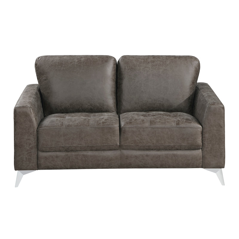 Home Elegance Cazon Brown Gray Love Seat
