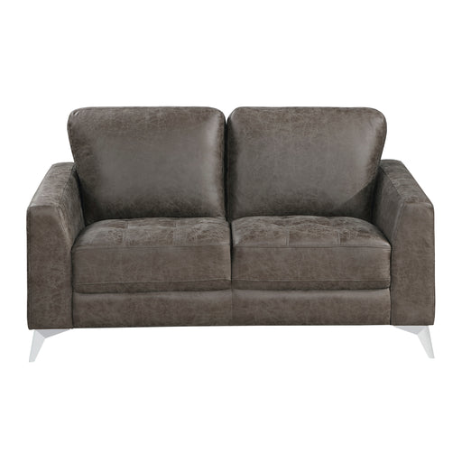 Home Elegance Cazon Brown Gray Love Seat