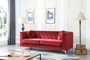 Glory Furniture Pompano Ivory Velvet Sofa