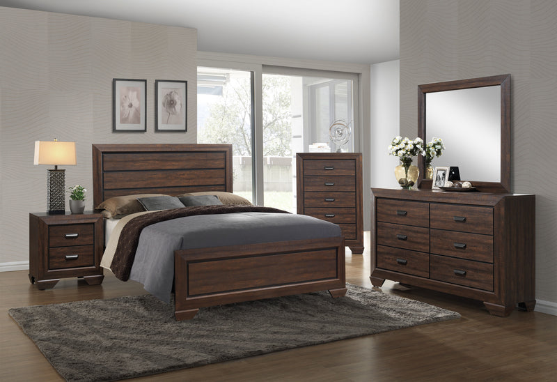 Crown Mark Farrow Chocolate Woodgrain Night Stand