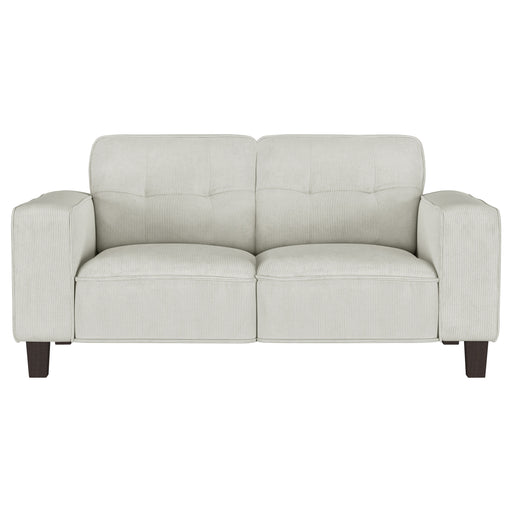 Coaster Furniture Deerhurst Greige Beige Grey Tufted Loveseat
