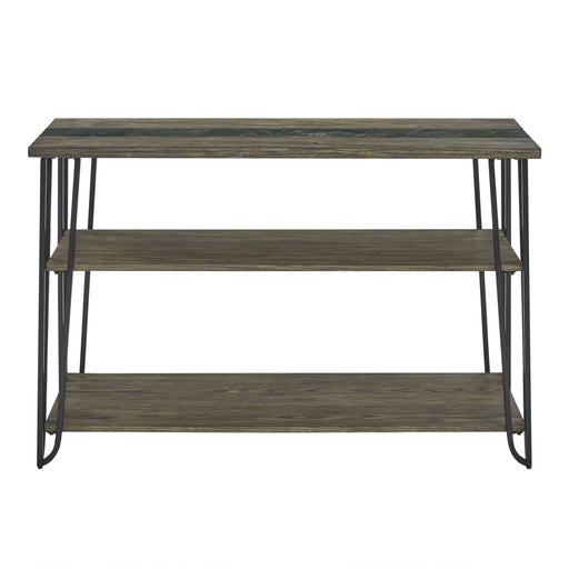 Steve Silver Harper Brown Sofa Table with Sintered Stone Inlay