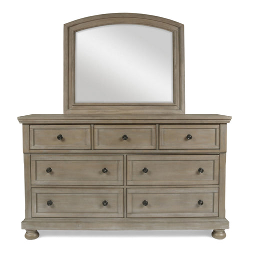 New Classic Furniture Allegra Gray Pewter Dresser And Mirror