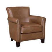 Home Elegance Braintree Brown Leather Accent Chair
