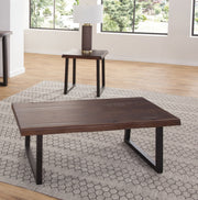 Steve Silver Jennings Cherry Live Edge 3pc Coffee Table Set