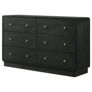 Coaster Furniture Cavelle Black 6 Drawer Dresser