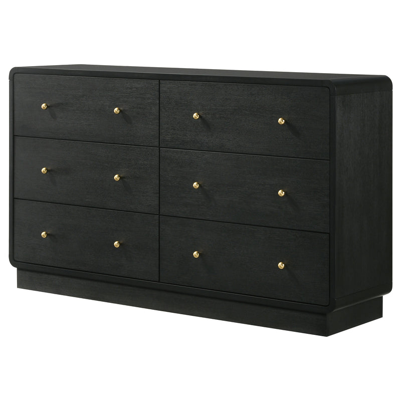 Coaster Furniture Cavelle Black 6 Drawer Dresser