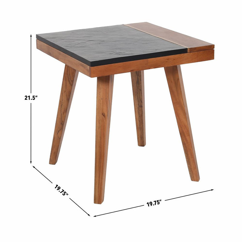 Steve Silver Caspian Brown Square End Table