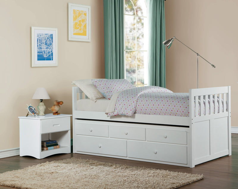 Home Elegance Galen 2pc Kids Bedroom Set With Twin Over Twin Trundle Bed
