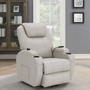 Coaster Furniture Sanger Beige Power Lift Massage Recliner