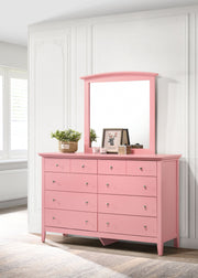 Glory Furniture Hammond Pink Dresser and Mirror Casual