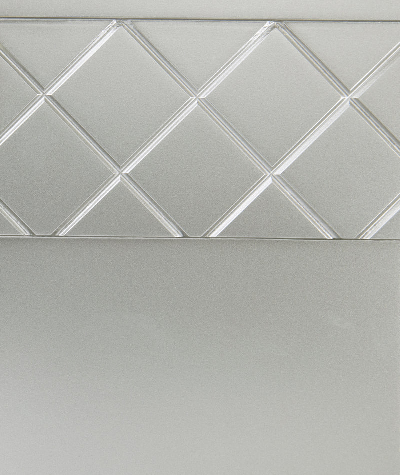 Home Elegance Leesa Silver Cal King Platform Bed with Footboard Storage