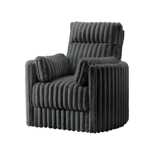 New Classic Furniture Embrace Charcoal Swivel Accent Chair