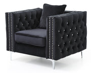 Glory Furniture Paige Black Velvet Chair