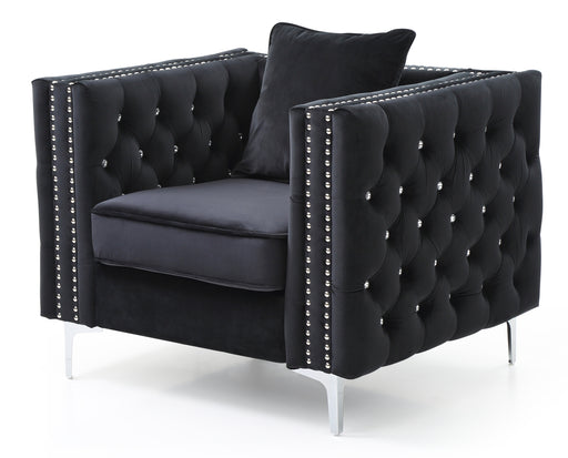 Glory Furniture Paige Black Velvet Chair