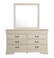 Glory Furniture Louis Phillipe Traditional Teal Dresser and Mirror