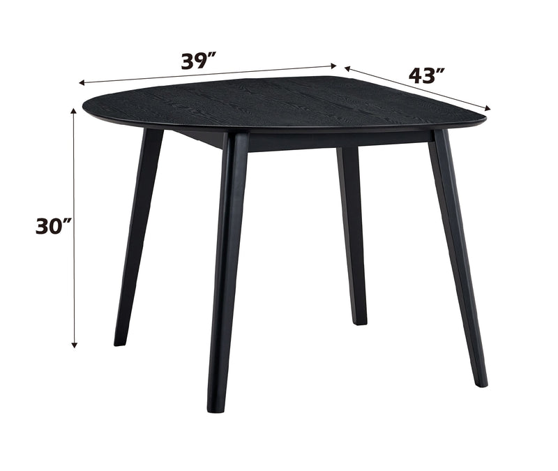 Acme Furniture Real Gray Black 3pc Dining Room Set