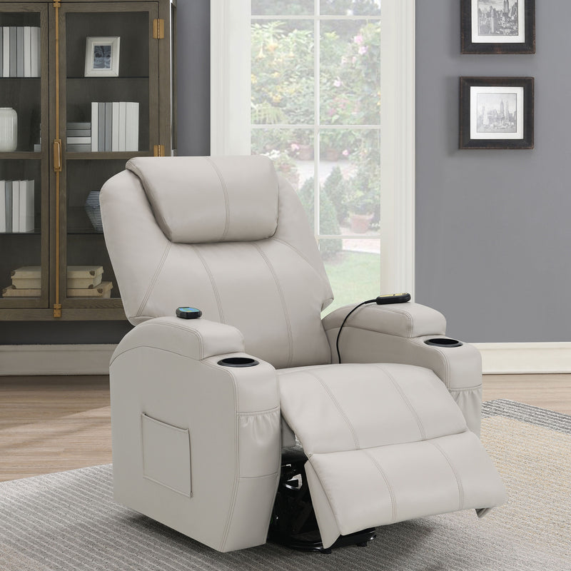 Coaster Furniture Sanger Grey Power Lift Massage Recliner