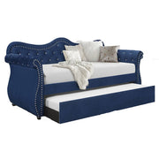 Galaxy Home Abby Navy Velvet Trundle Daybed
