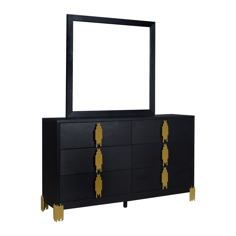 New Classic Furniture Empire Black Dresser And Mirror