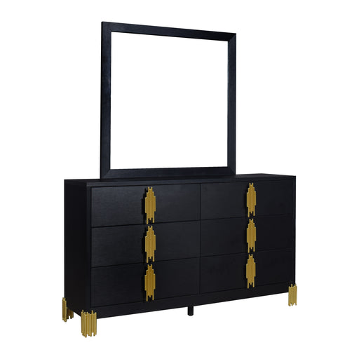 New Classic Furniture Empire Black Dresser And Mirror