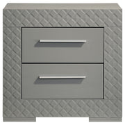 Coaster Furniture Ives Grey High Gloss Nightstand