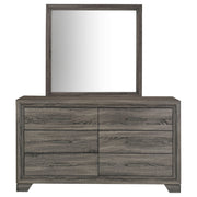 Coaster Furniture Wright Brown Oak Dresser and Mirror