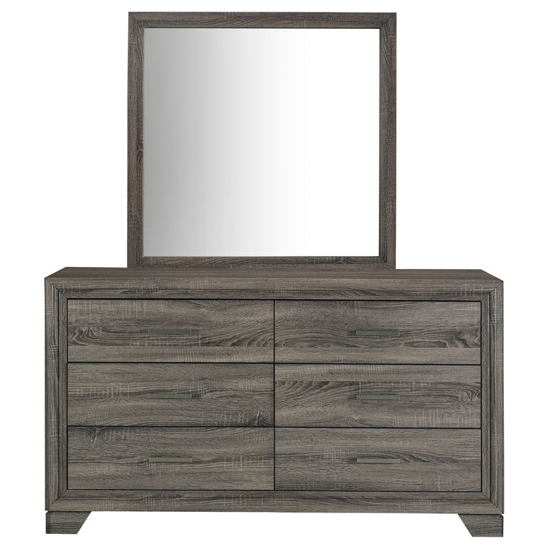 Coaster Furniture Wright Brown Oak Dresser and Mirror
