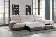 Global Furniture U3822 Beige Brown Sectional with USB